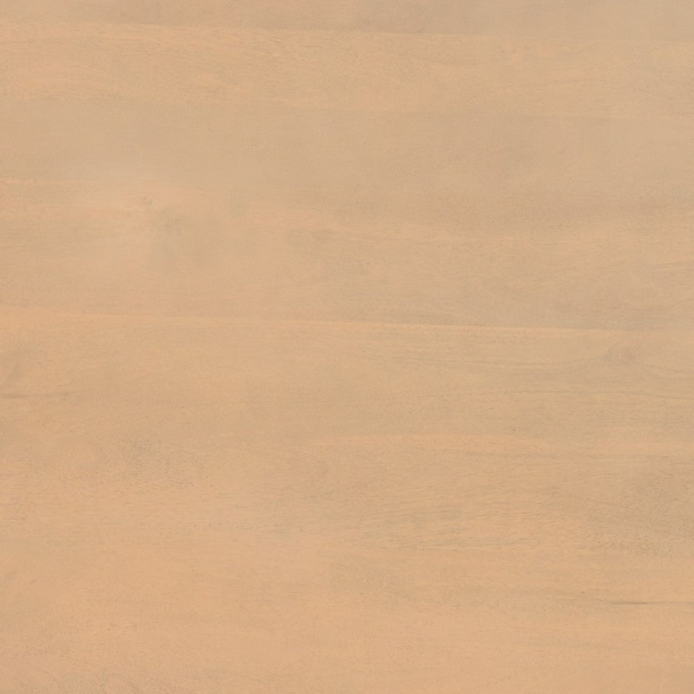 Bela Coffee Table | 47 Inch Round Top | Handcrafted Beige Mango Wood Pedestal Base By The Urban Port