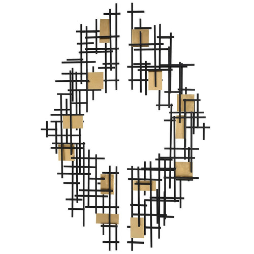 Reflection - 57.5 Inch Metal Grid Wall Decor (Set of 2)