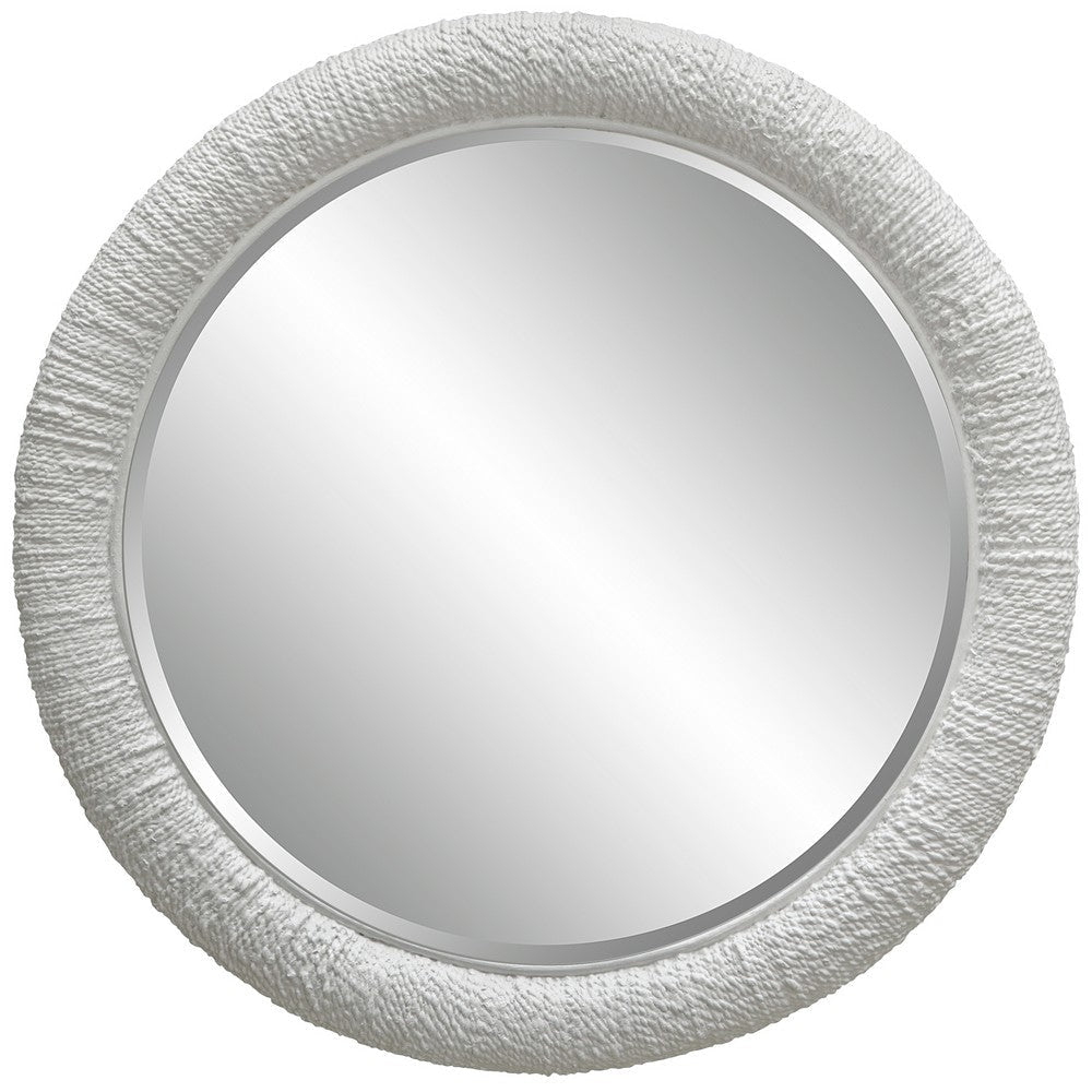Uttermost 08168 Mariner - Round Mirror-47 Inches Tall and 47 Inches Wide, Finish Color: White