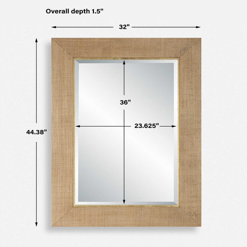 Uttermost Bungalow Grass Cloth Mirror
