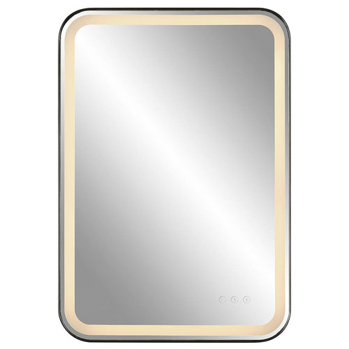 Uttermost 09861 Crofton - Vanity Mirror-32.25 Inches Tall and 22.25 Inches Wide, Finish Color: Satin Black