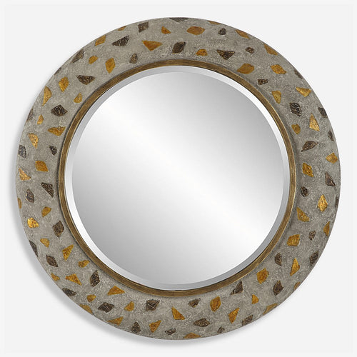 Copper Terrazzo - Round Mirror-35 Inches Tall and 35 Inches Wide