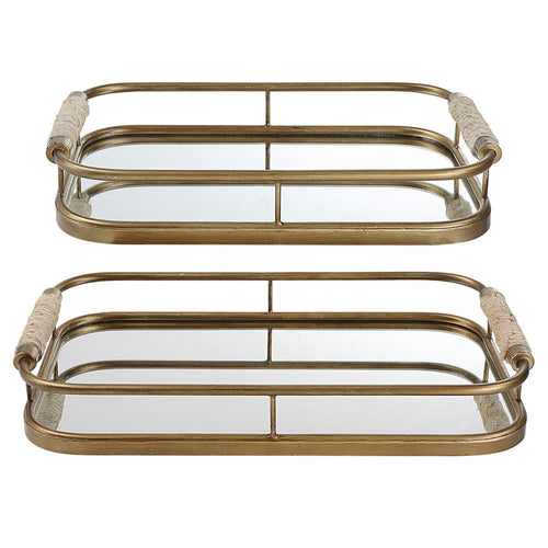 Uttermost Rosea - Tray (Set of 2)-3 Inches Tall and 19.5 Inches Wide