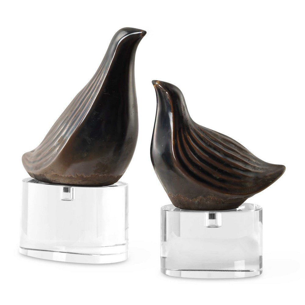 Uttermost Nesting Bird Gray Sculptures Set/2 UT-18144