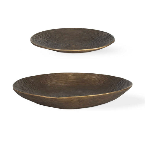 Uttermost Stratum Round Brass Bowls Set/2
