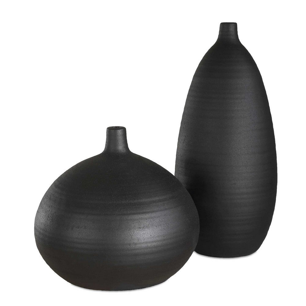 Uttermost Bower Black Vases Set/2 UT-18277