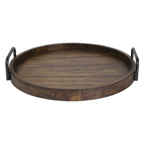 Reine - 23.5 inch Round Wooden Tray