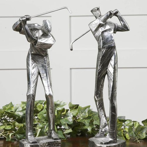 Practice Shot - 16 inch Statue (Set of 2) - 6.75 inches wide by 3.38 inches deep