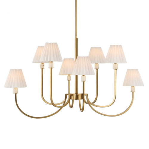 Uttermost Poppins 8 Light Brass Chandelier