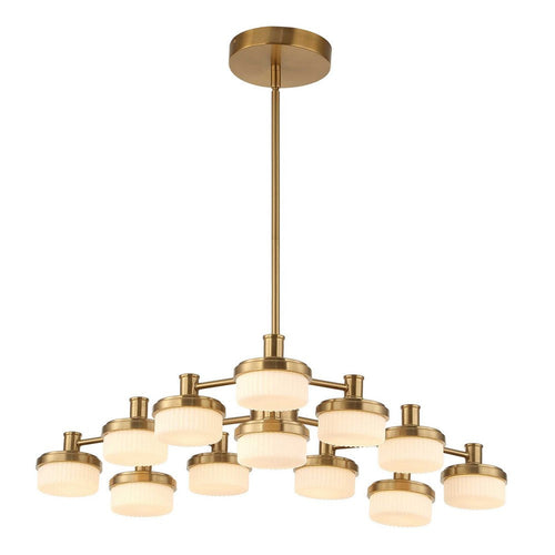Uttermost Wedge 12 Lt LED Brass Chandelier