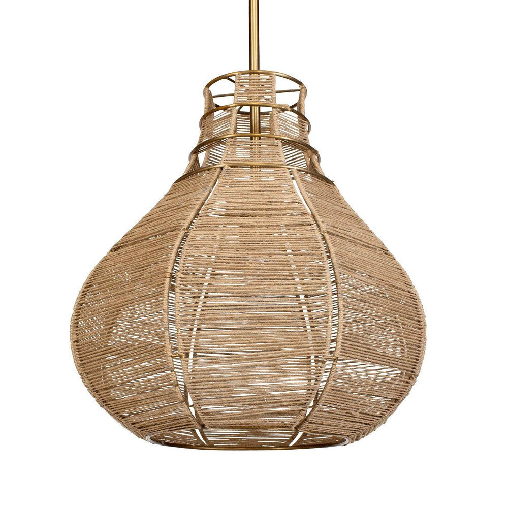 Uttermost Hestia 1 Light Natural Rope Pendant UT-21626