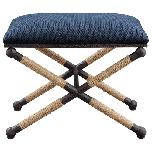 Uttermost Firth Navy Blue Cotton Bench