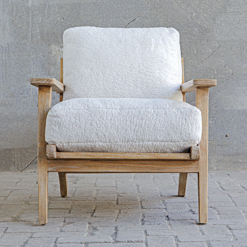 Uttermost Laid Back Sheepskin Accent Chair