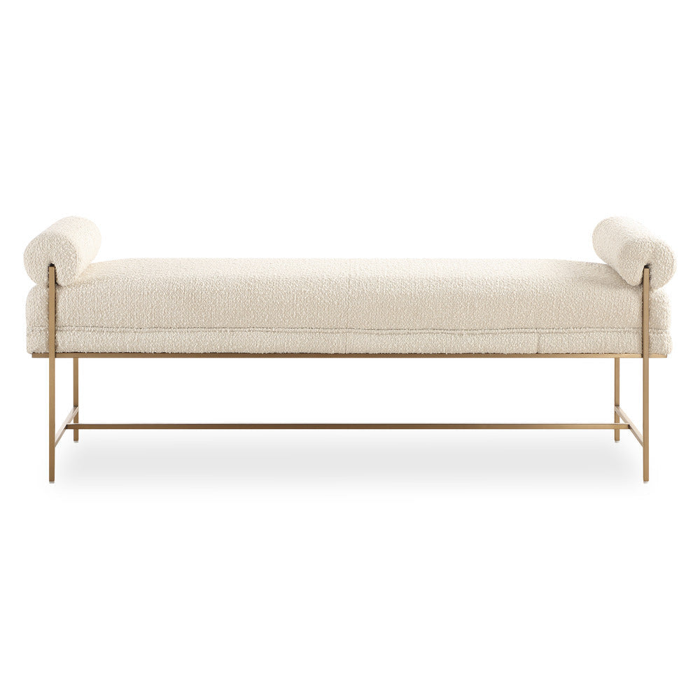 Uttermost Bolster Pearl White Bench
