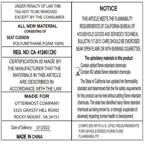 Uttermost Joie White Chenille Ottoman