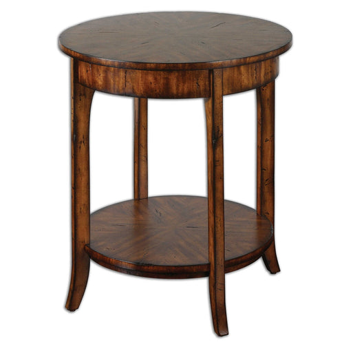 Uttermost Carmel Distressed Veneer Lamp Table