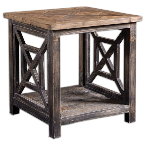 Spiro - 21.63 inch End Table - 19.75 inches wide by 19.75 inches deep