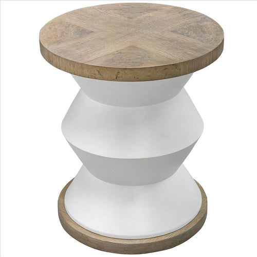 Spool - 23 Inch Geometric Side Table