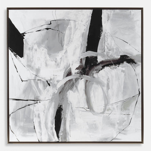 Uttermost 32360 Looping - Framed Abstract Art-55.5 Inches Tall and 55.5 Inches Wide