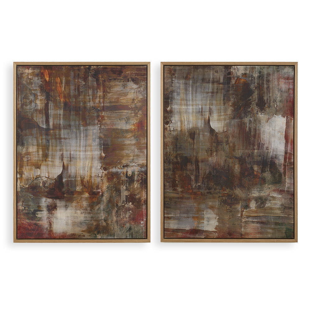Uttermost Molten Patina Framed Canvases, Set/2