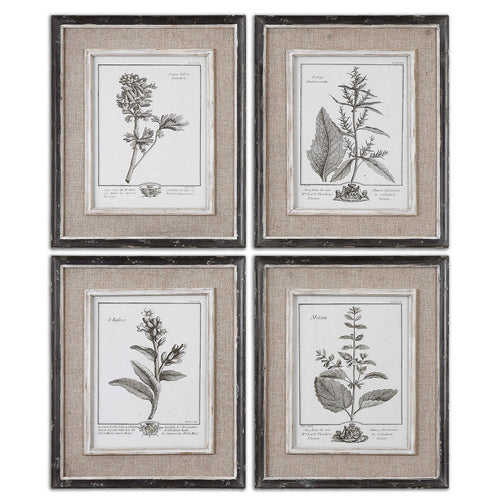 Casual Grey Study - 17.5 inch Framed Art (Set of 4) - 14.5 inches wide by 1 inches deep