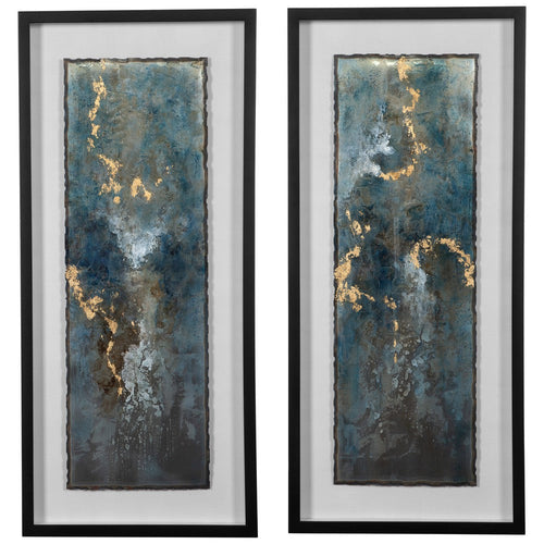 Glimmering Agate - 43.5 Inch Abstract Print (Set of 2)