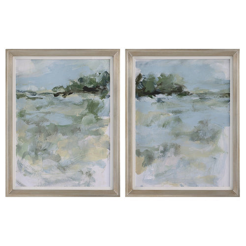 Uttermost 41454 Far Away View - Framed Landscape Art (Set of 2)-27 Inches Tall and 21 Inches Wide