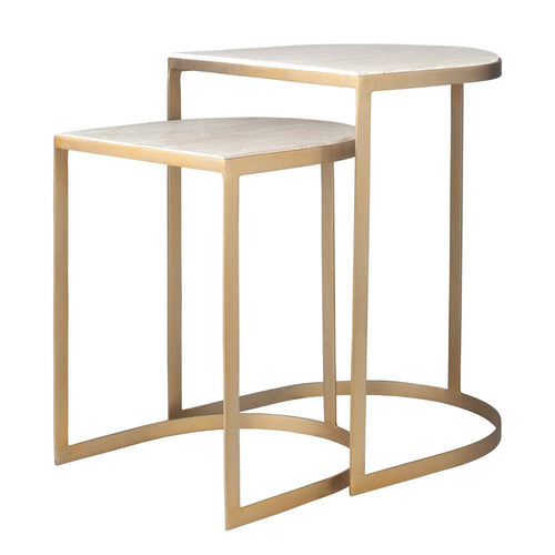 Uttermost Lindon Travertine Nesting Tables Set/2