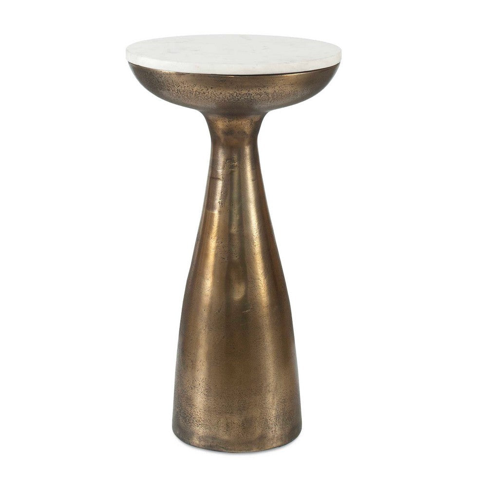 Uttermost Torin Marble & Brass Drink Table UT-50250
