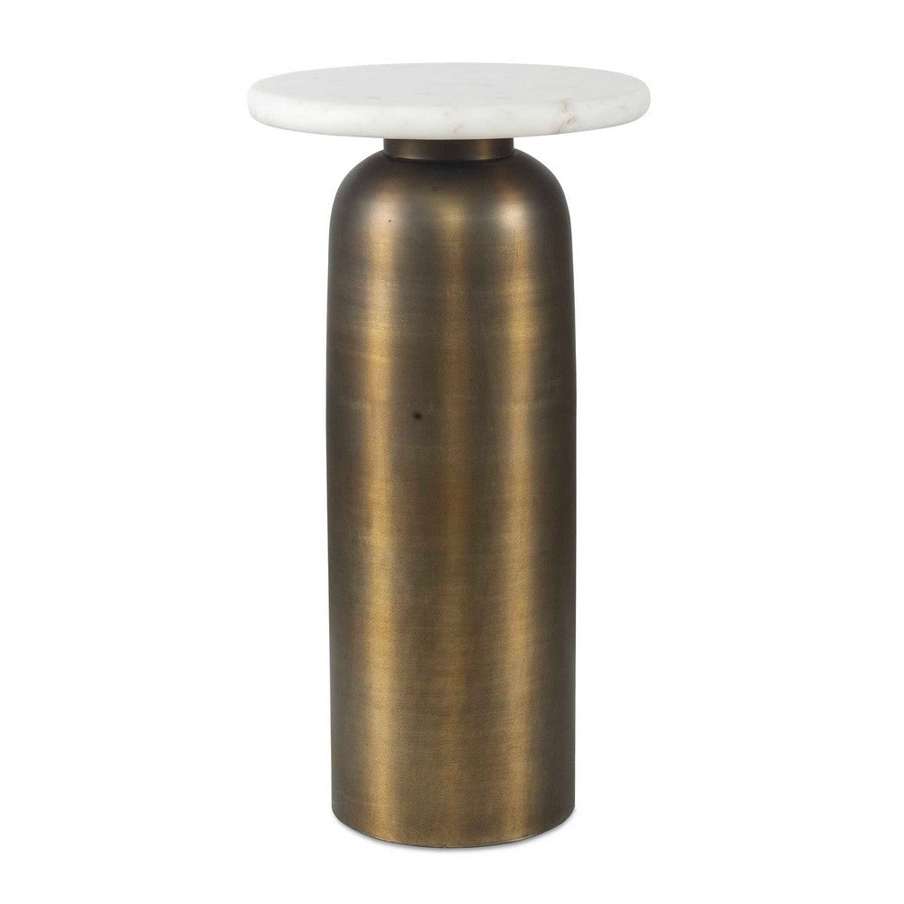Uttermost Reiss Marble & Brass Drink Table UT-50251
