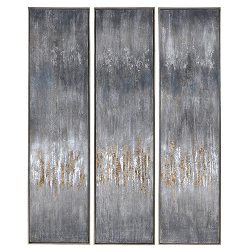 Gray - 61 inch Hand Painted Canvas (Set of 3)