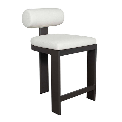 Uttermost Bolster Back White Outdoor Counter Stool
