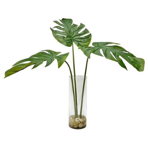 Uttermost Ibero Polyester Glass and Resin Split Leaf Palm in Green