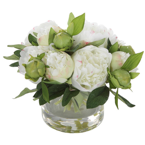 Garden Peony - Bouquet-7 Inches Tall and 10.25 Inches Wide