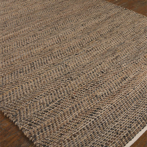 Tobais - 5' X 8' Rescued Leather & Hemp Rug