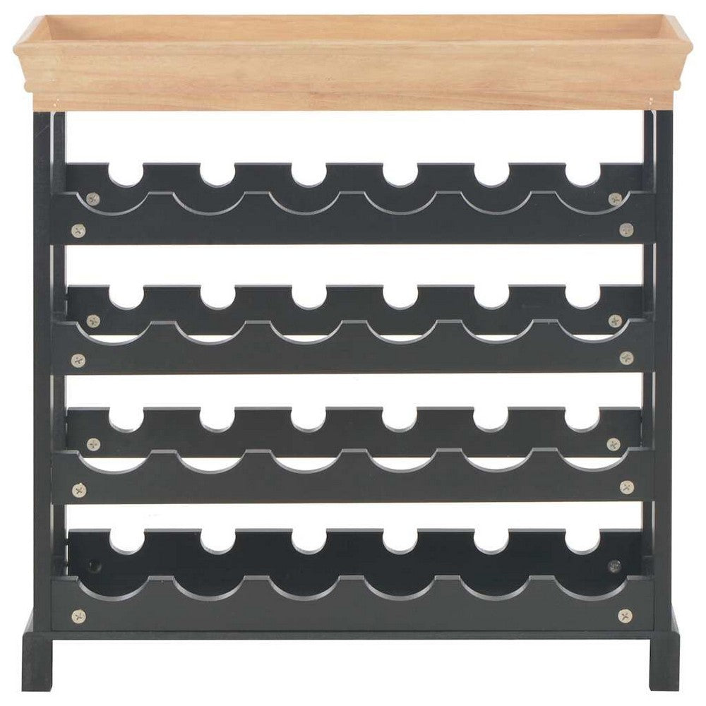 vidaXL Wine Cabinet Black 27.6"x8.9"x27.8" MDF