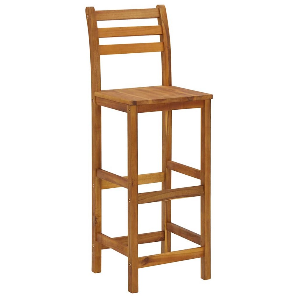 vidaXL Bar Stools 6 pcs Solid Wood Acacia