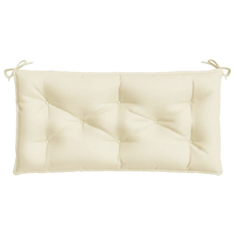 Kyra Garden Bench Cushion | Non-Slip Design | Cream-White Oxford Fabric