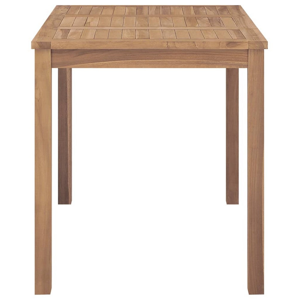 Kinara Rectangular Dining Table | Brown Solid Teak Wood 47"