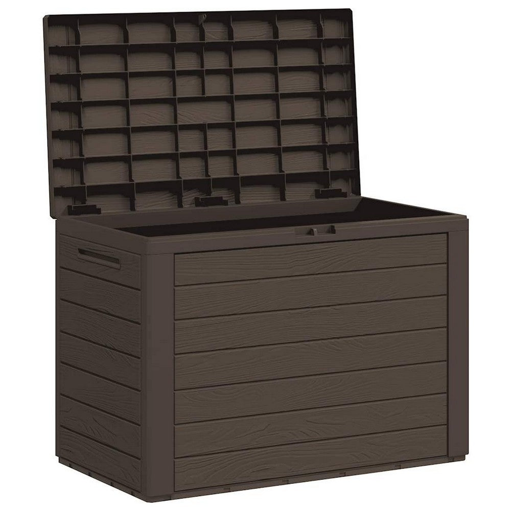 Sofia Outdoor Storage Box | Matte Finish | Brown Polypropylene 31"