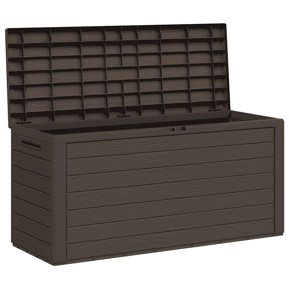 Sofia Outdoor Storage Box | Matte Finish | Brown Polypropylene 46"