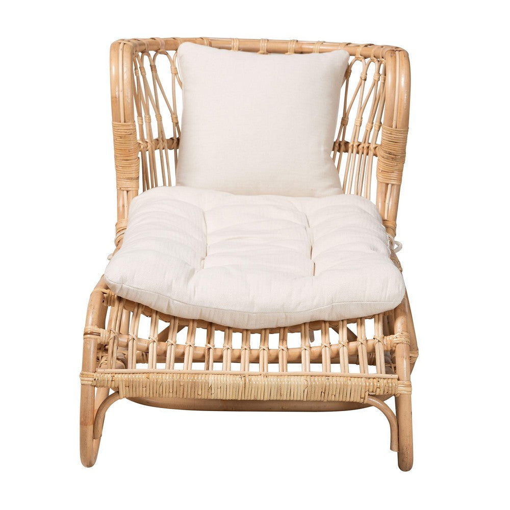 bali & pari Delara Modern Bohemian Natural Brown Rattan Chaise WHI-DC8029-Rattan-Chaise