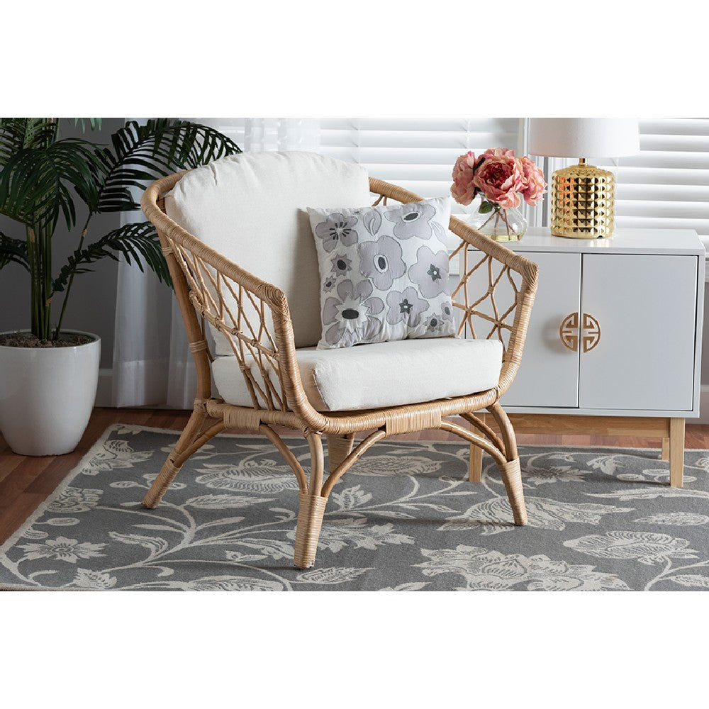 bali & pari Feya Modern Bohemian Natural Brown Antique Rattan Armchair WHI-DC8030-Rattan-CC