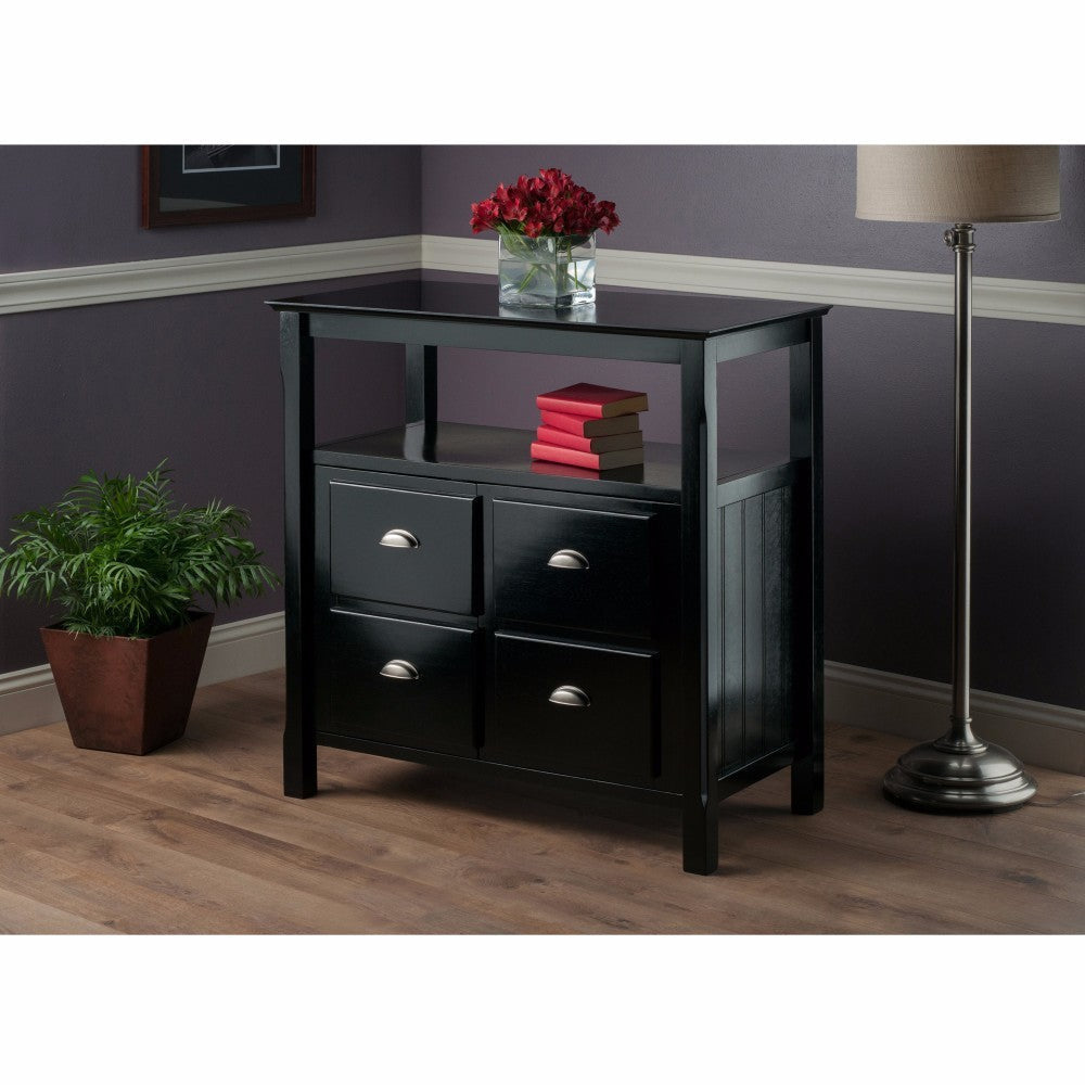 Timber Buffet Cabinet Black WIN-20236