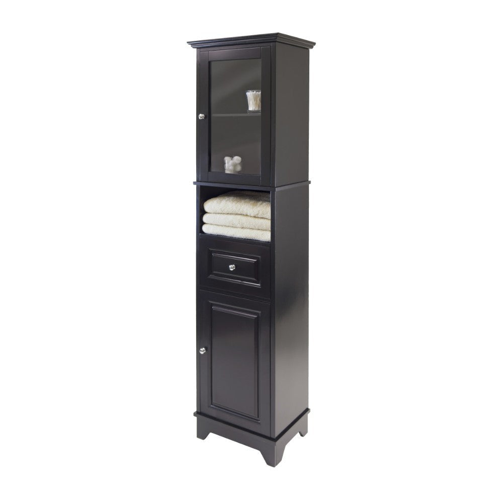 Alps Tall Storage Cabinet Black WIN-20871