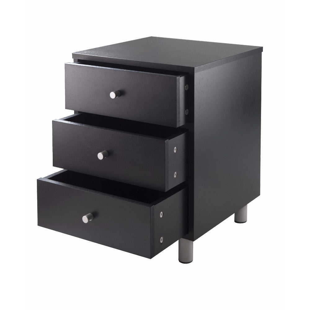 Daniel Accent Table Nightstand Black and Slate Gray WIN-20933