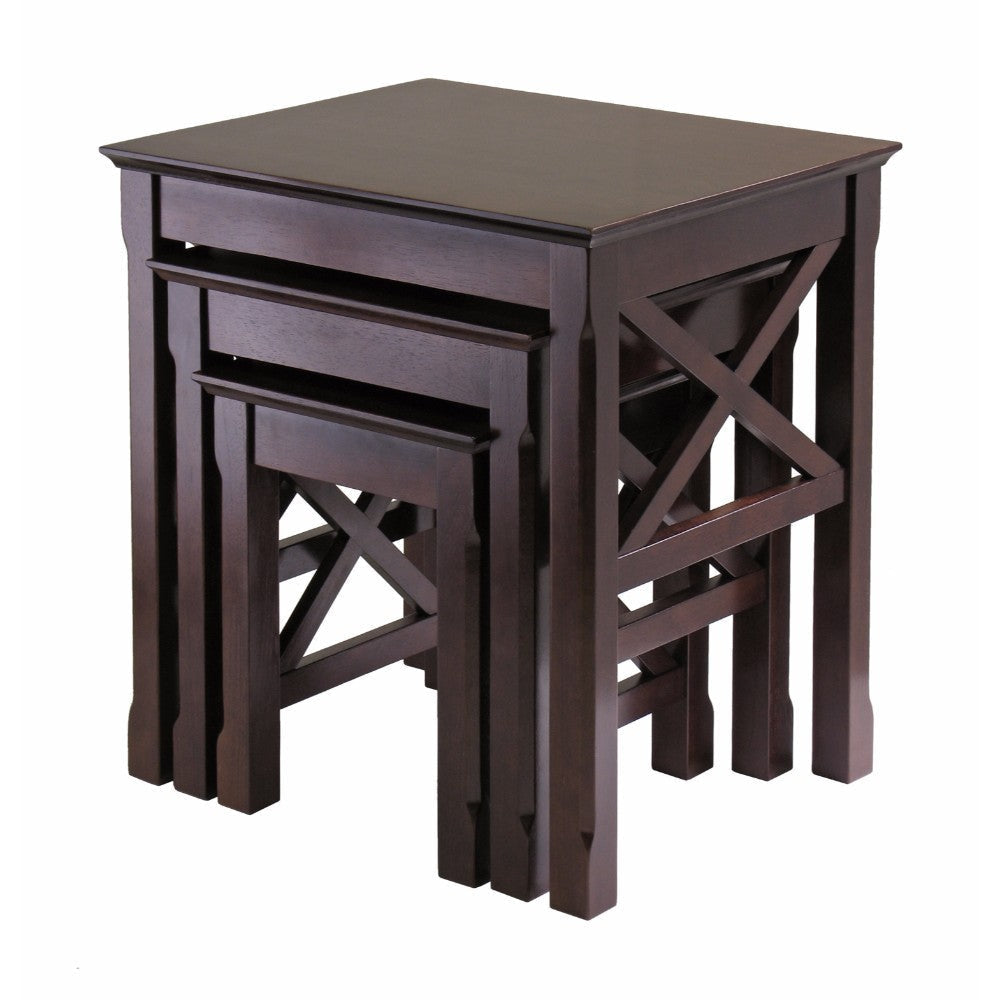 Xola 3-Pc Nesting Tables Cappuccino WIN-40333