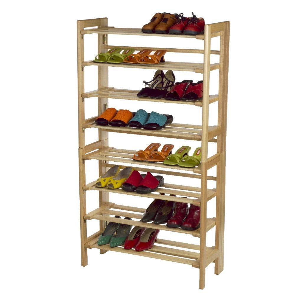 Clifford 4-Tier Shoe Rack Stackable Natural WIN-81228