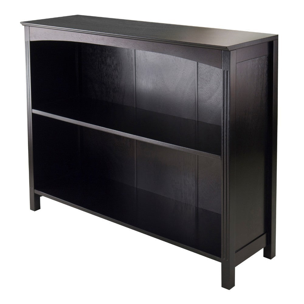 Terrace 2-Section Bookcase, Wide Shelf, Espresso