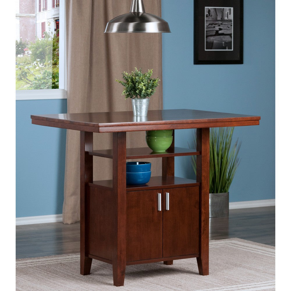 Albany High Table with Cabinet Walnut WIN-94042